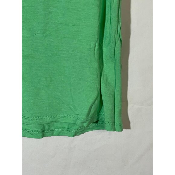 Dots short sleeve shirt lace pocket green polyester medium bust 18" READ - Picture 5 of 11